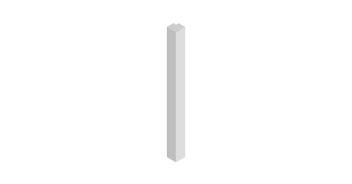 Modular Pilaster 2400 X 75 X 75 - Aldana Graphite