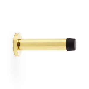 Alexander & Wilks Cylinder Projection Door Stop on Rose - Polished Brass Lacquered