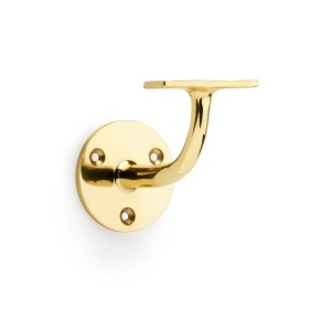 Alexander & Wilks Architectural Handrail Bracket - Polished Brass
