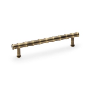 Alexander & Wilks Crispin Bamboo T-bar Cupboard Pull Handle - Antique Brass