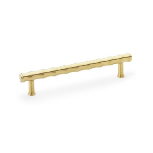 Alexander & Wilks Crispin Bamboo T-bar Cupboard Pull Handle - Satin Brass PVD