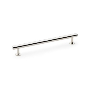 Alexander & Wilks Round T-Bar Cabinet Pull Handle - Polished Nickel - Centres 192mm