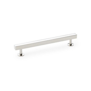 Alexander & Wilks Square T-Bar Cabinet Pull Handle - Polished Nickel - Centres 160mm