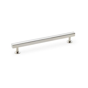 Alexander & Wilks Square T-Bar Cabinet Pull Handle - Polished Nickel - Centres 192mm