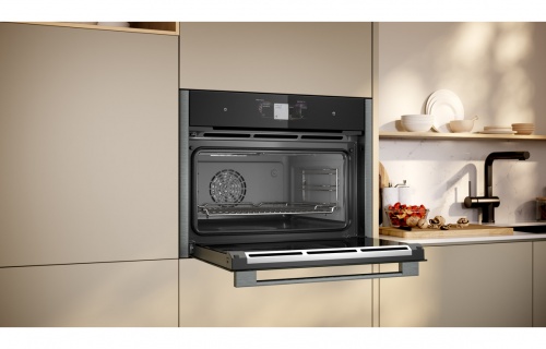 Neff N90 C24FT53G0B Compact Oven w/Steam - Black w/Graphite Trim