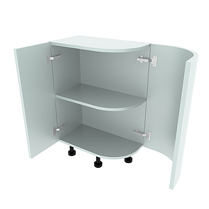 300, Curved Base Unit Lh, 720H X 565D X 300W (256&320Door)