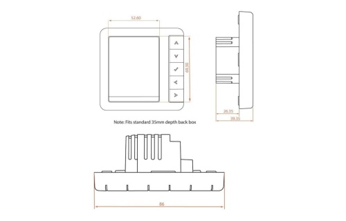 Digital Programmable Thermostat - White