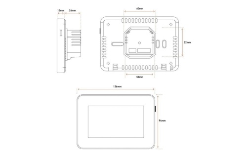 Touchscreen Thermostat - Arctic White