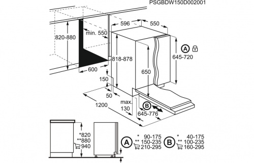 AEG FSK52617Z F/I 13 Place Dishwasher