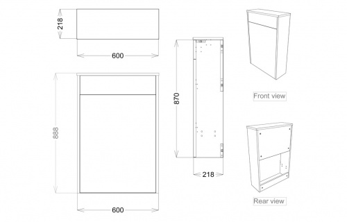 Elbert 600mm Floor Standing WC Unit - Matt White