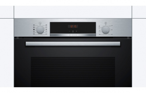 Bosch Series 4 HRS534BS0B Single Electric Oven w/Added Steam - Brushed Steel