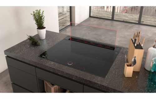 Neff N90 I88WMM1S7B 80cm Glass Downdraft Extractor - Black & Clear Glass