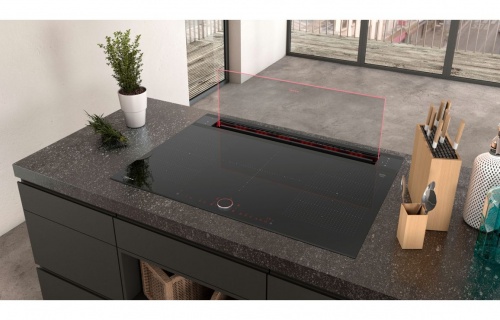 Neff N90 I98WMM1S7B 90cm Glass Downdraft Extractor - Black & Clear Glass