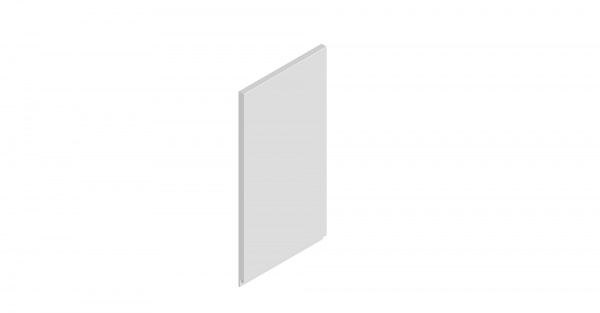 Feature Wall End Panel 780 X 360 X 22 - Strada Matte Painted Light Grey
