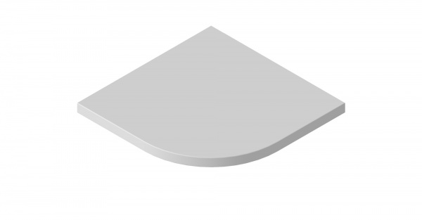 Quadrant Cornice / Light Pelmet 450 X 450 X 28 Zola Gloss Light Grey