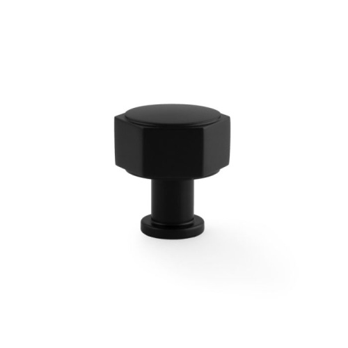 Vesper Hex Cabinet Knob - Black 33mm