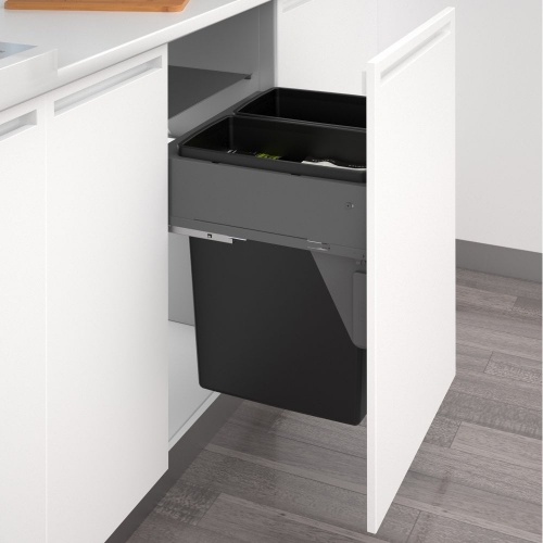 Integra 600Mm Under Cabinet Soft Close Waste Bin 80L (2 X 40L)