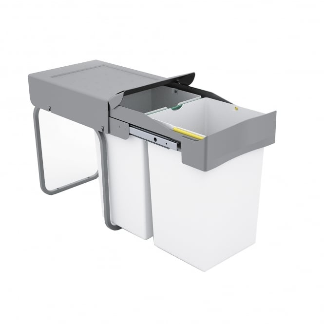 300Mm 28Ltr Twin Pull Out Waste Bin