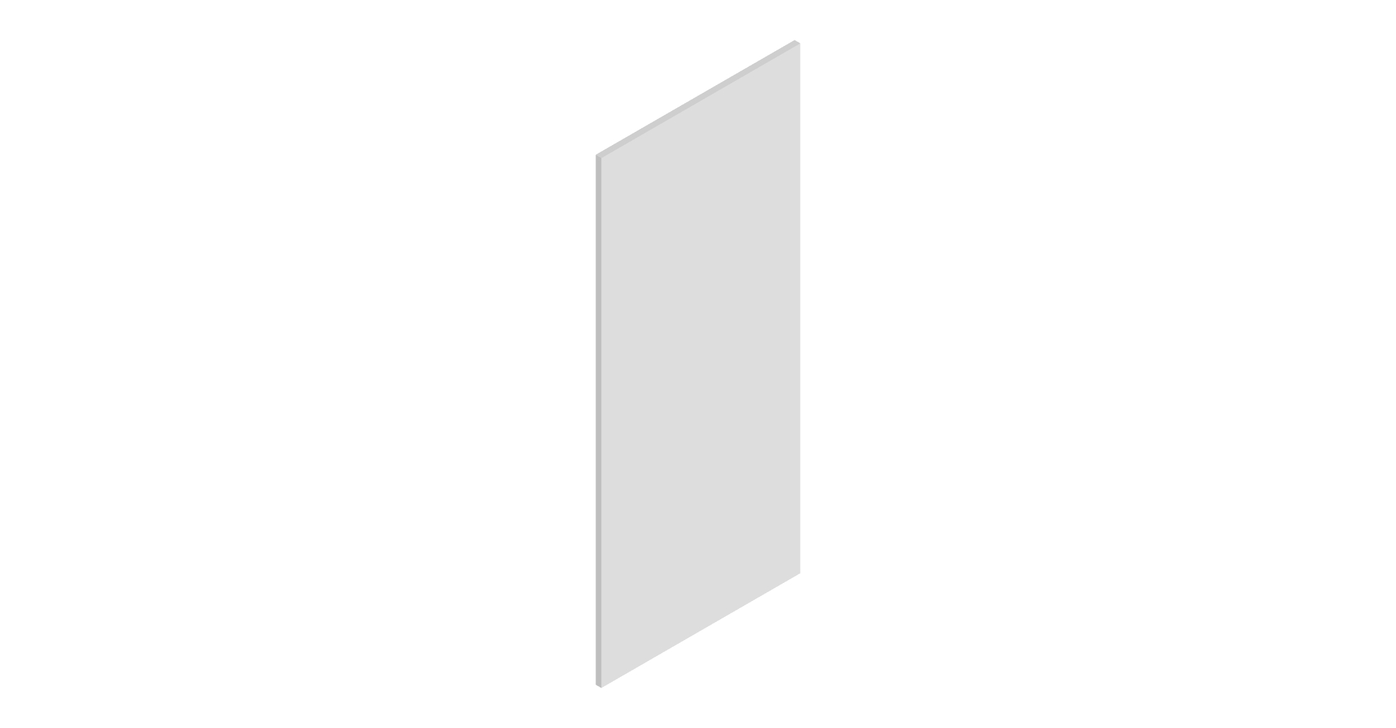 Plain End Panel Tall 2430 X 650 X 19 - Aldana Graphite