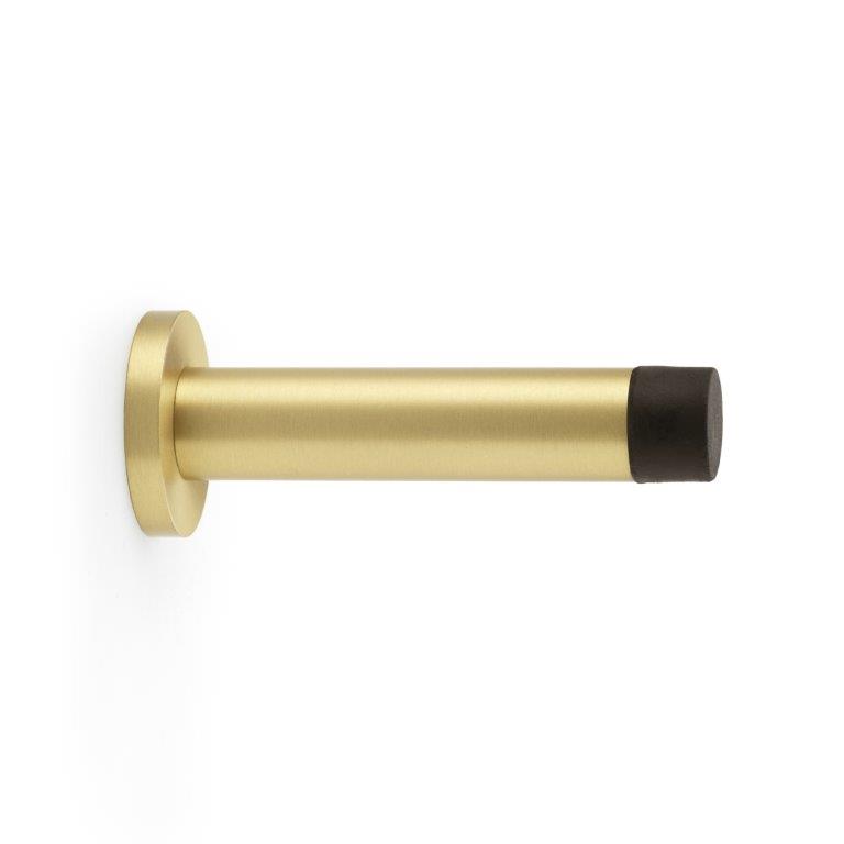 Alexander & Wilks Cylinder Projection Door Stop on Rose - Satin Brass