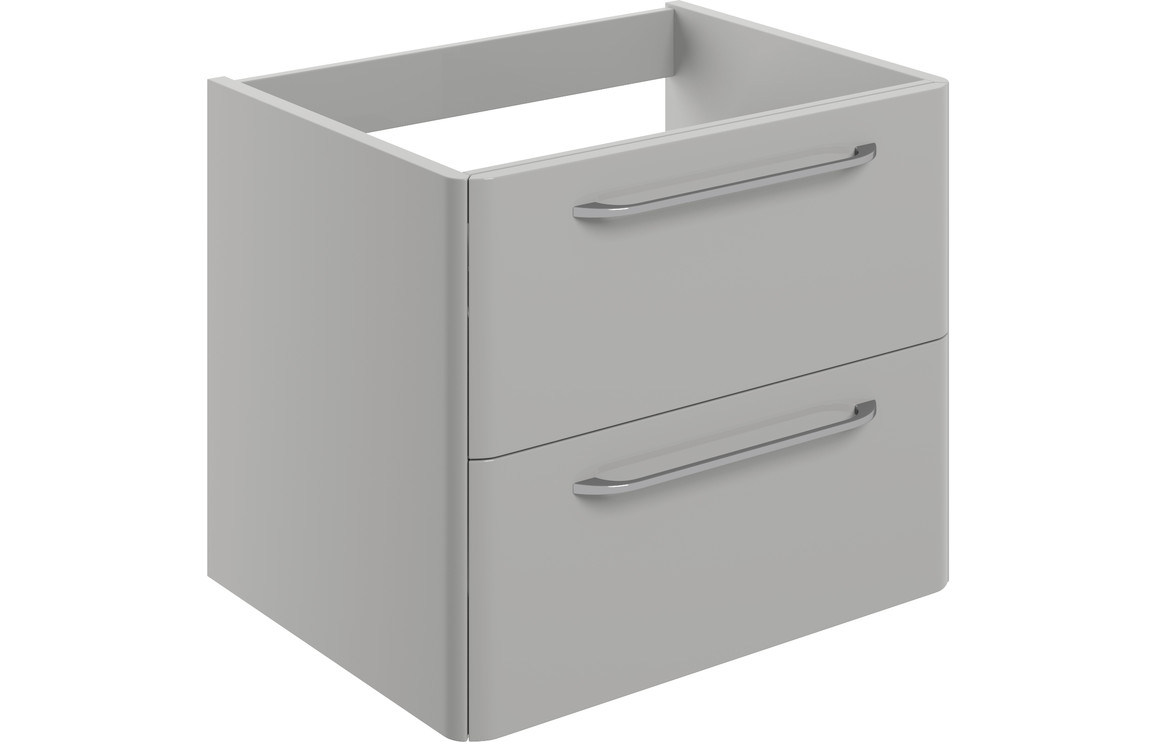 Blackburn 594Mm 2 Drawer Wall Unit (Exc. Basin) - Grey Gloss