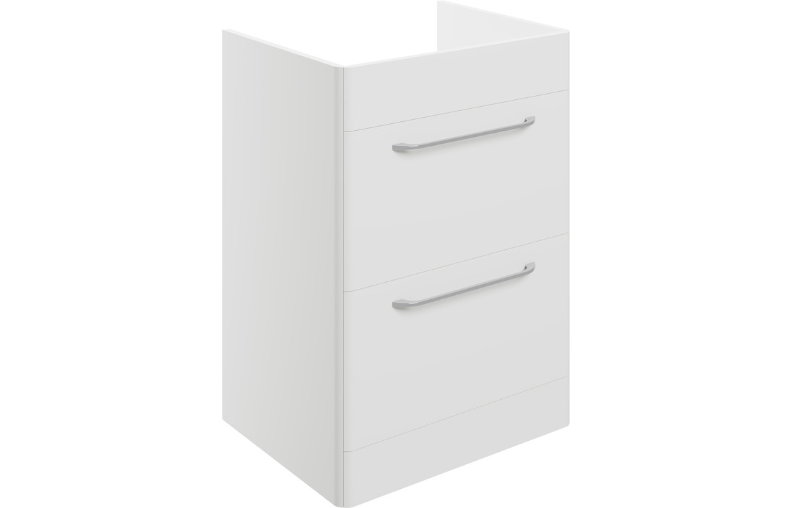 Blackburn 594Mm 2 Drawer Floor Unit (Exc. Basin) - White Gloss