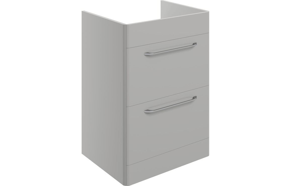 Blackburn 594Mm 2 Drawer Floor Unit (Exc. Basin) - Grey Gloss