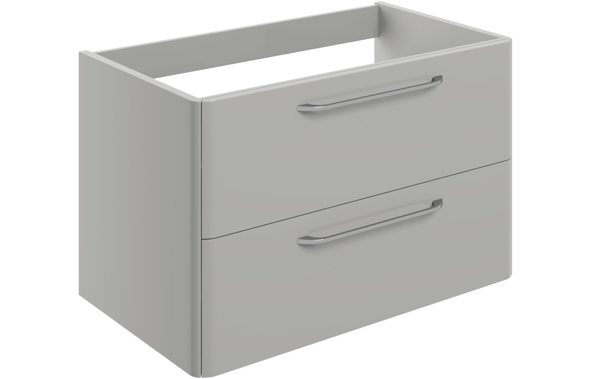 Blackburn 794Mm 2 Drawer Wall Unit (Exc. Basin) - Grey Gloss