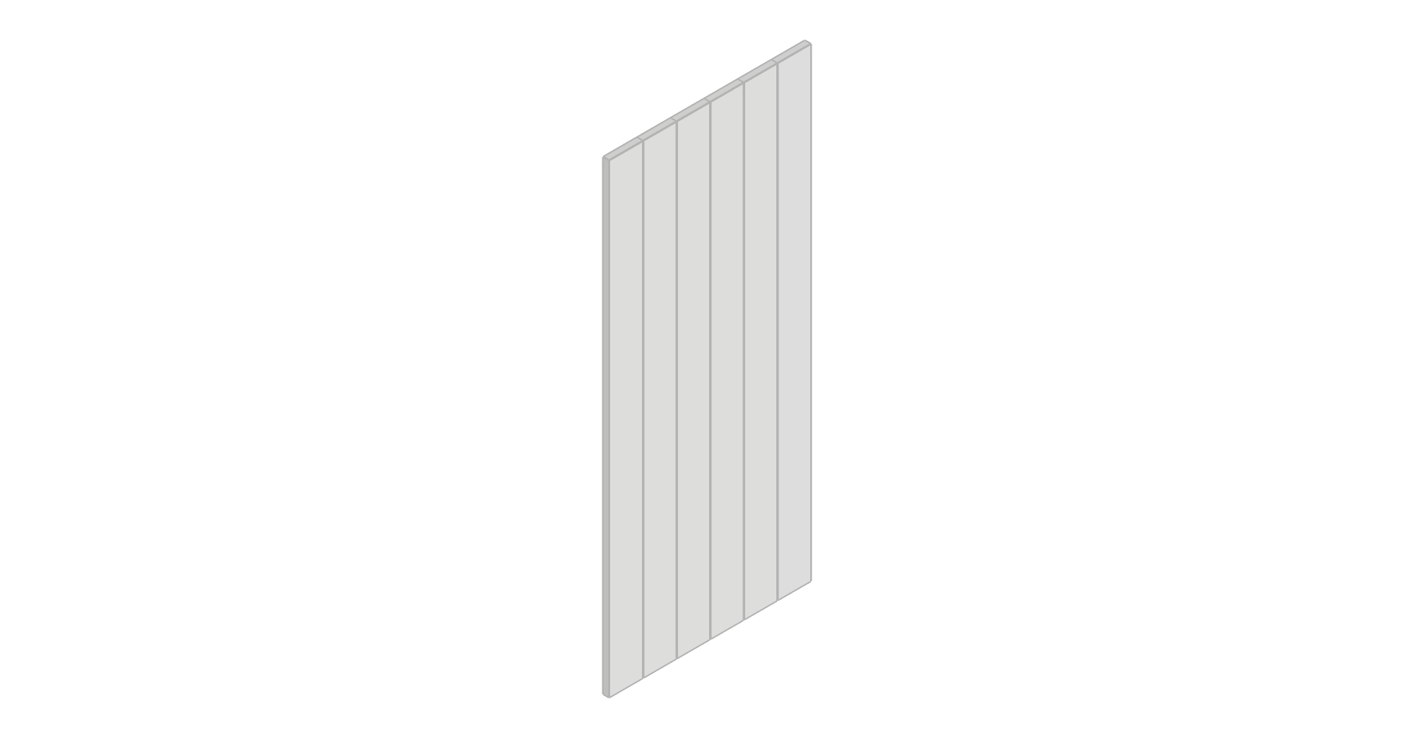 Beaded Tall End Panel 2430 X 650 X 18 - Florence Dust Grey