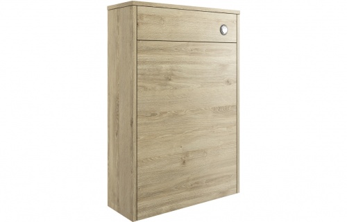 Elbert 600mm Floor Standing WC Unit - Havana Oak