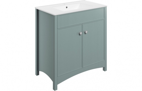 Luca 810mm Basin Unit w/Basin - Sea Green Ash