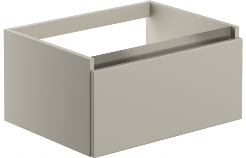 Lomand 600mm 1 Drawer Wall Hung Basin Unit (No Top) - Latte