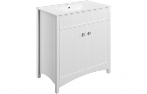 Luca 810mm Basin Unit (exc. Basin) - Satin White Ash