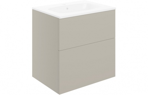 Harman 610mm 2 Drawer Wall Unit & Basin - Matt Latte