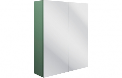 Apo 600mm 2 Door Mirrored Wall Unit - Matt Sage Green