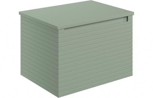 Groove 600mm Wall Hung 1 Drawer Basin Unit & Worktop - Matt Willow Green