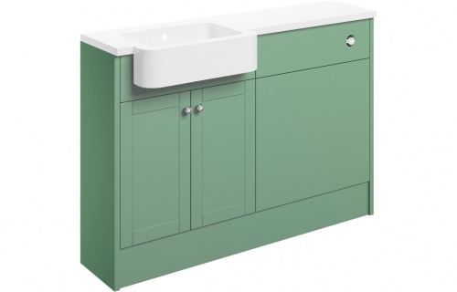 Apo 1242mm Basin & WC Unit Pack (LH) - Matt Sage Green