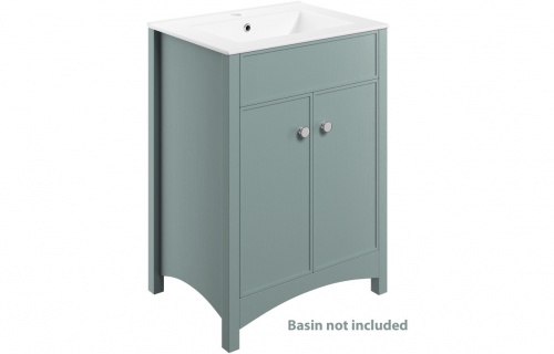 Luca 610mm Basin Unit (exc. Basin) - Sea Green Ash