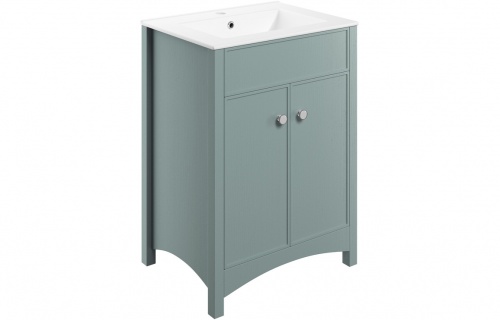 Luca 610mm Basin Unit w/Basin - Sea Green Ash