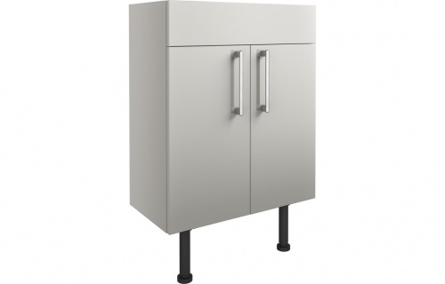 Albia 600mm Basin Unit - Light Grey Gloss