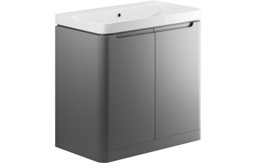 Bona 800mm 2 Door Floor Standing Basin Unit - Matt Grey