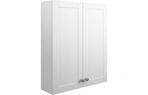 Apo 600mm 2 Door Wall Unit - Satin White Ash