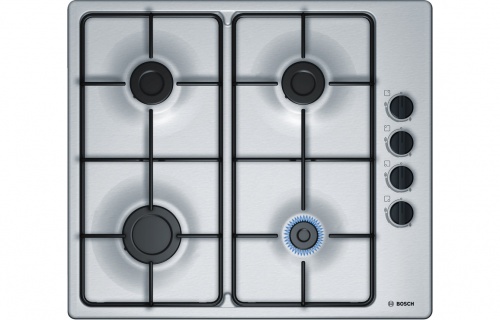 Bosch Series 2 PBP6B5B80 60cm Gas Hob - Brushed Steel