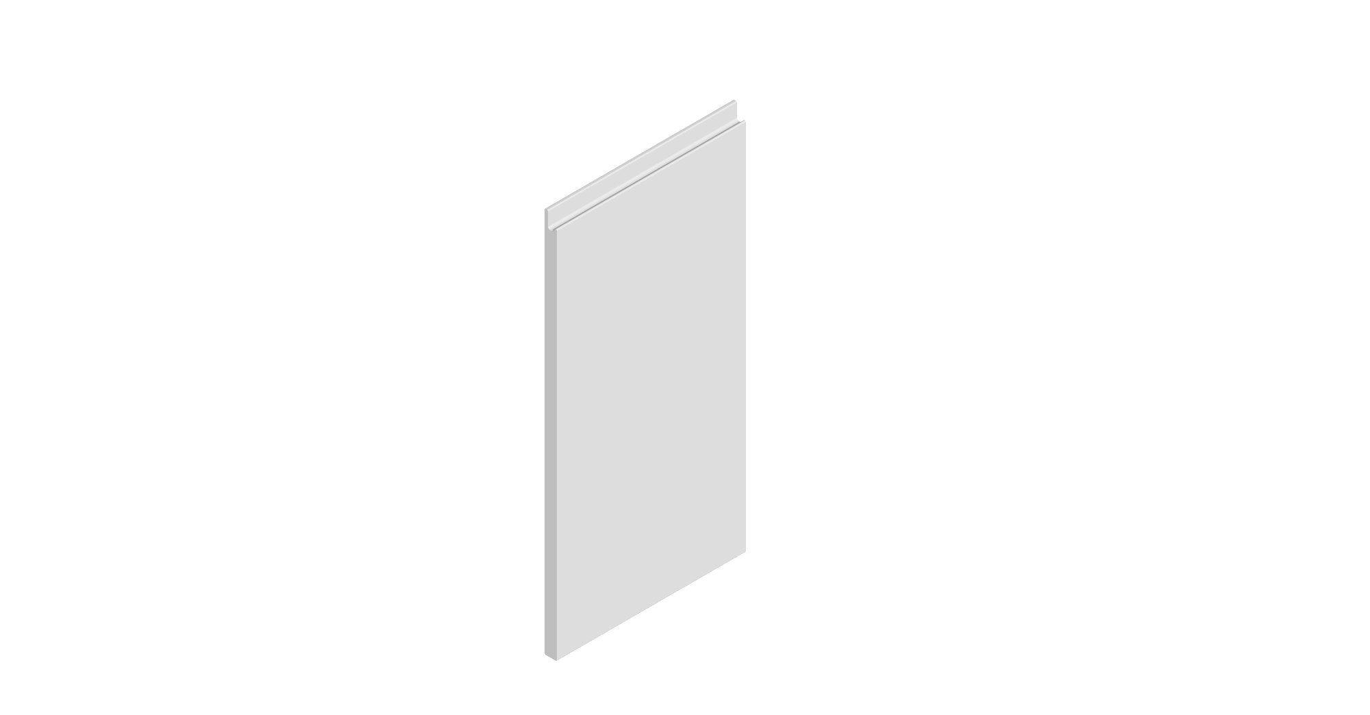 Feature Base End Panel 900 X 650 X 22 - Strada Matte Painted Dust Grey