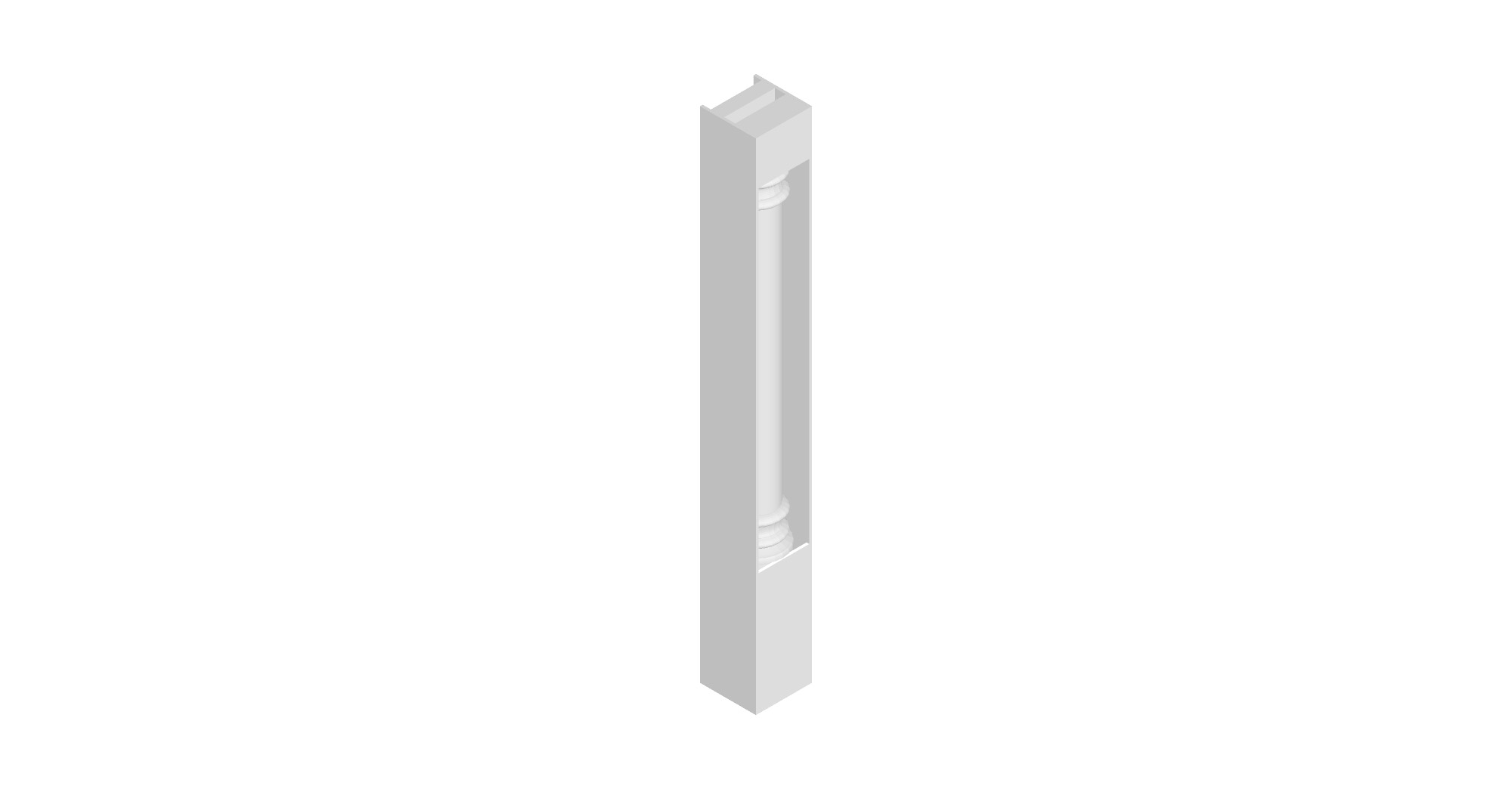 Box Pilaster 900 X 100 X 100 - Wakefield Light Grey