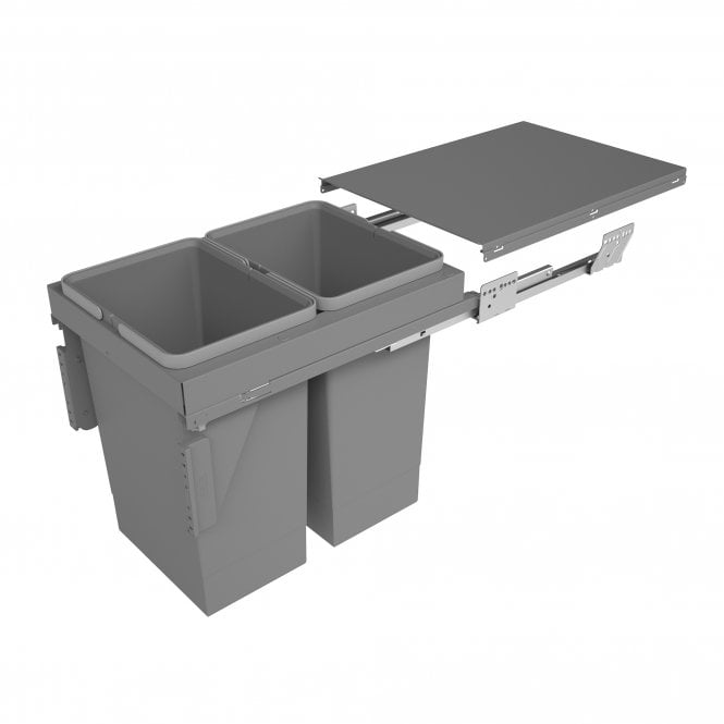 Integra 400Mm Under Cabinet Pull-Out S/C Waste Bin 64L (2 X 32L)