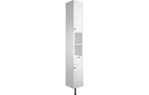 Apo 300mm 2 Door Tall Unit - Satin White Ash